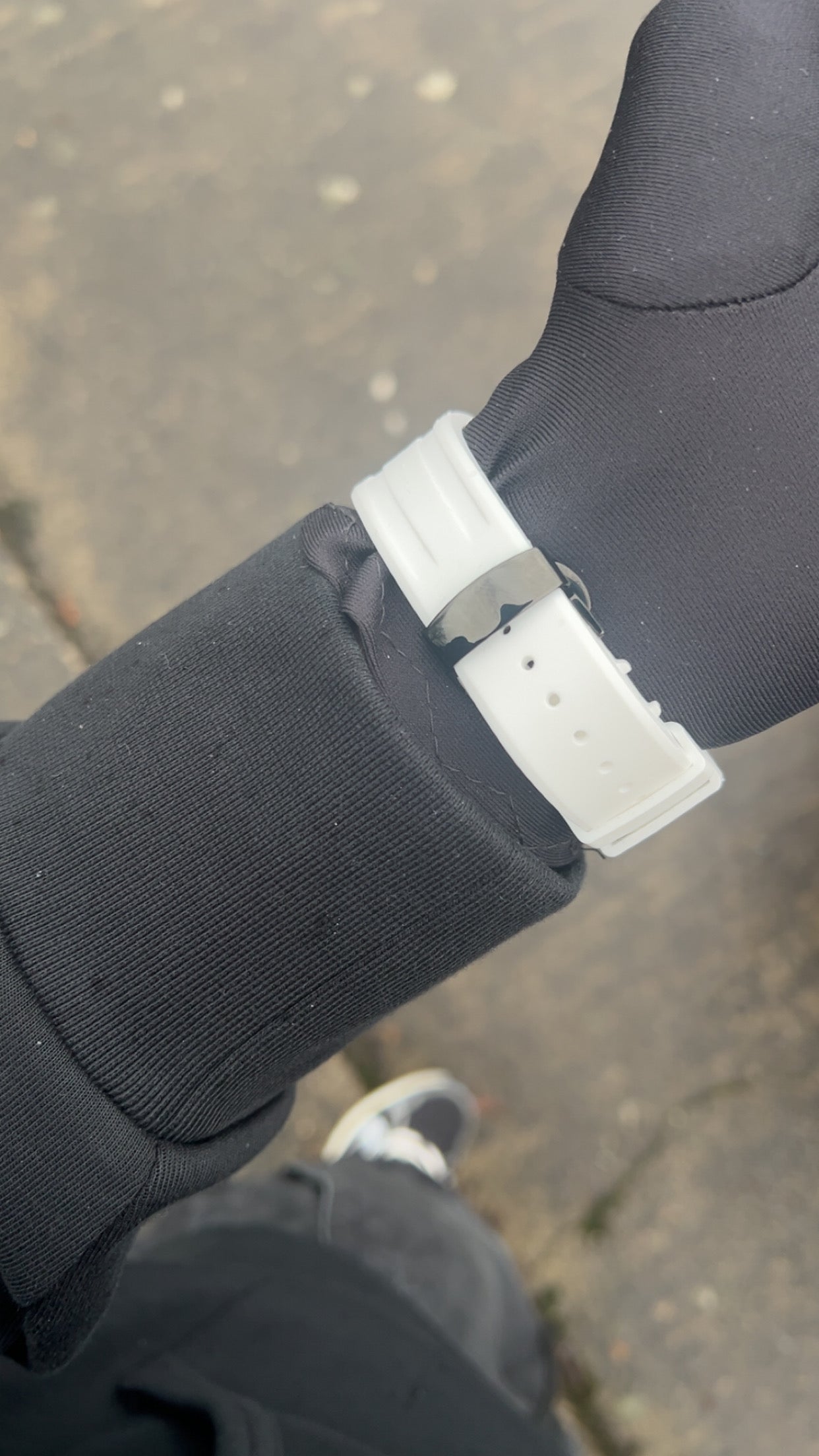  Late Edition rubber bracelet mod on wrist