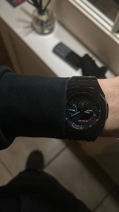 GCS.DBN 1 of 1 Cobalt Blue Edition — front view, cobalt blue custom GA-2100 mod