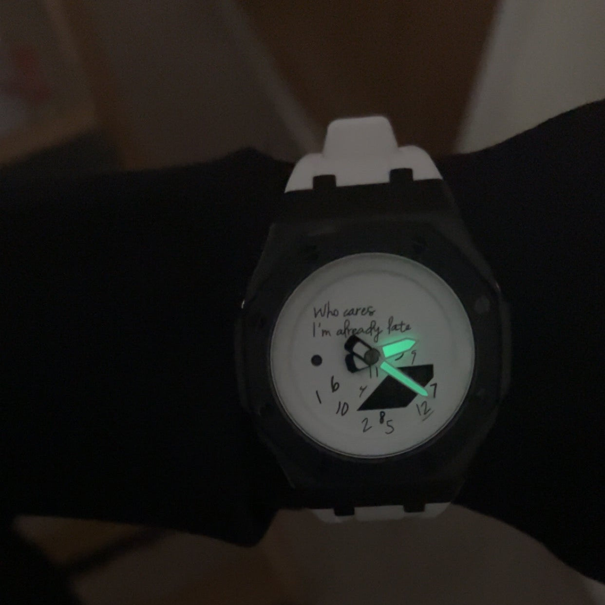  Late Edition rubber bracelet mod on wrist