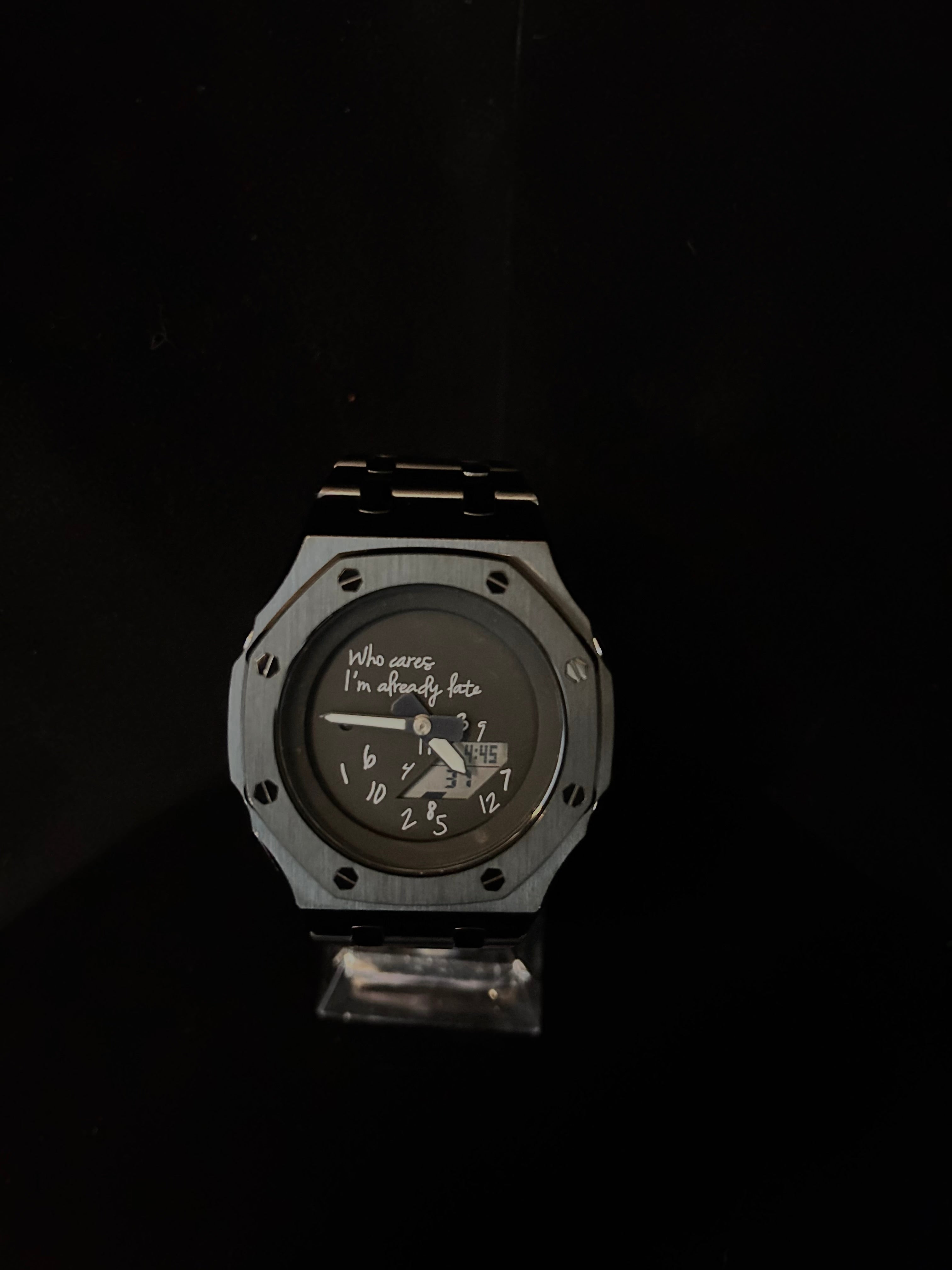 Custom G-Shock Late Edition Blackout polished steel mod by GCS.DBNCustom G-Shock Late Edition Blackout polished steel mod by GCS.DBN