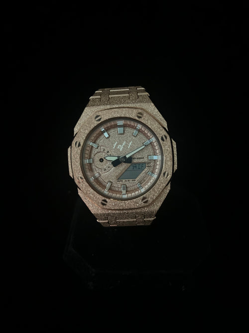 Custom G-Shock 1 of 1 Frosted Rose Gold Edition by GCS.DBN
