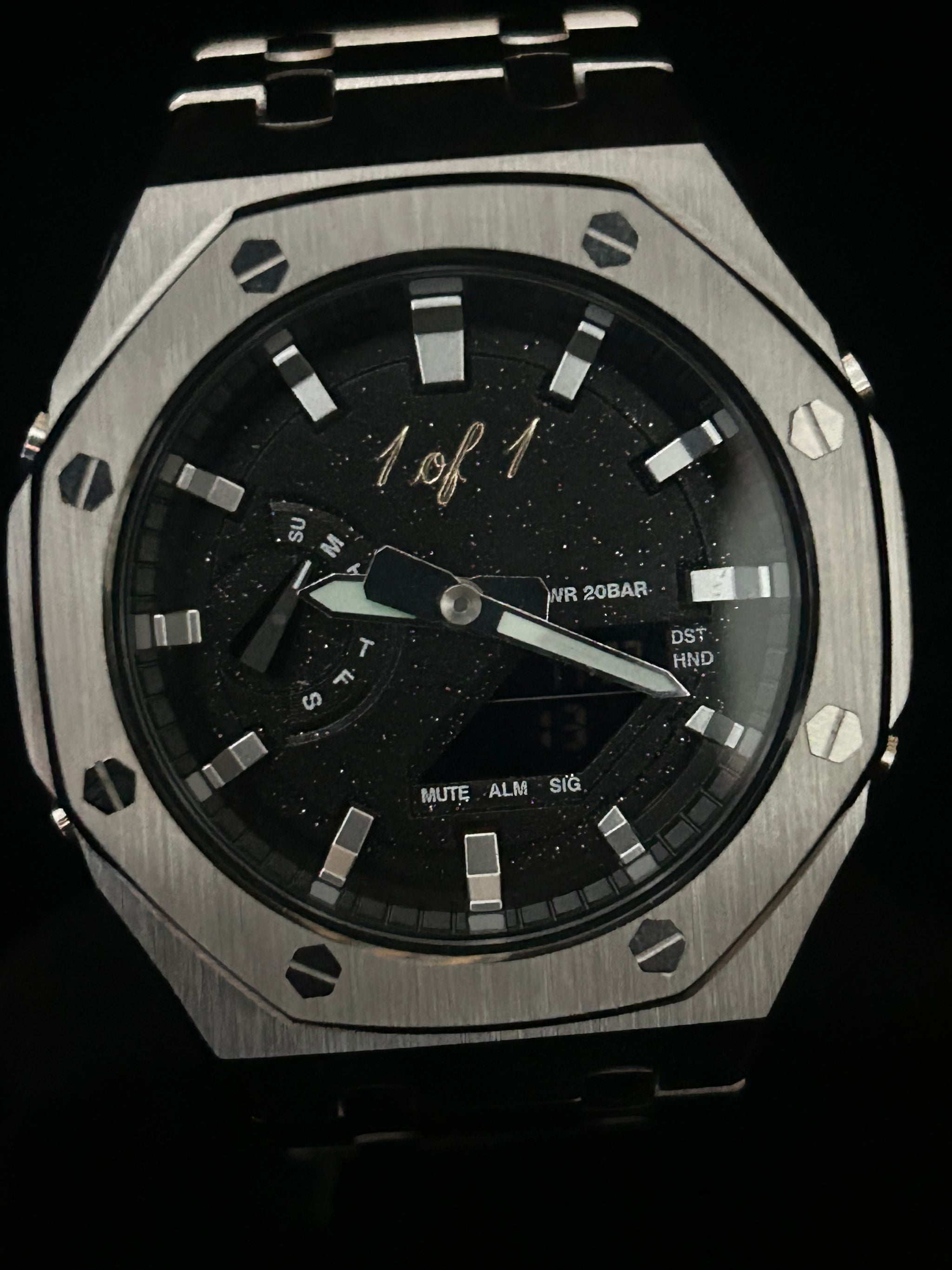 Custom G-Shock 1 of 1 Stainless Steel Starry Dial by GCS.DBN