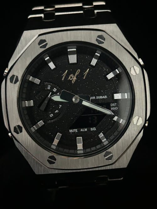 Custom G-Shock 1 of 1 Stainless Steel Starry Dial by GCS.DBN