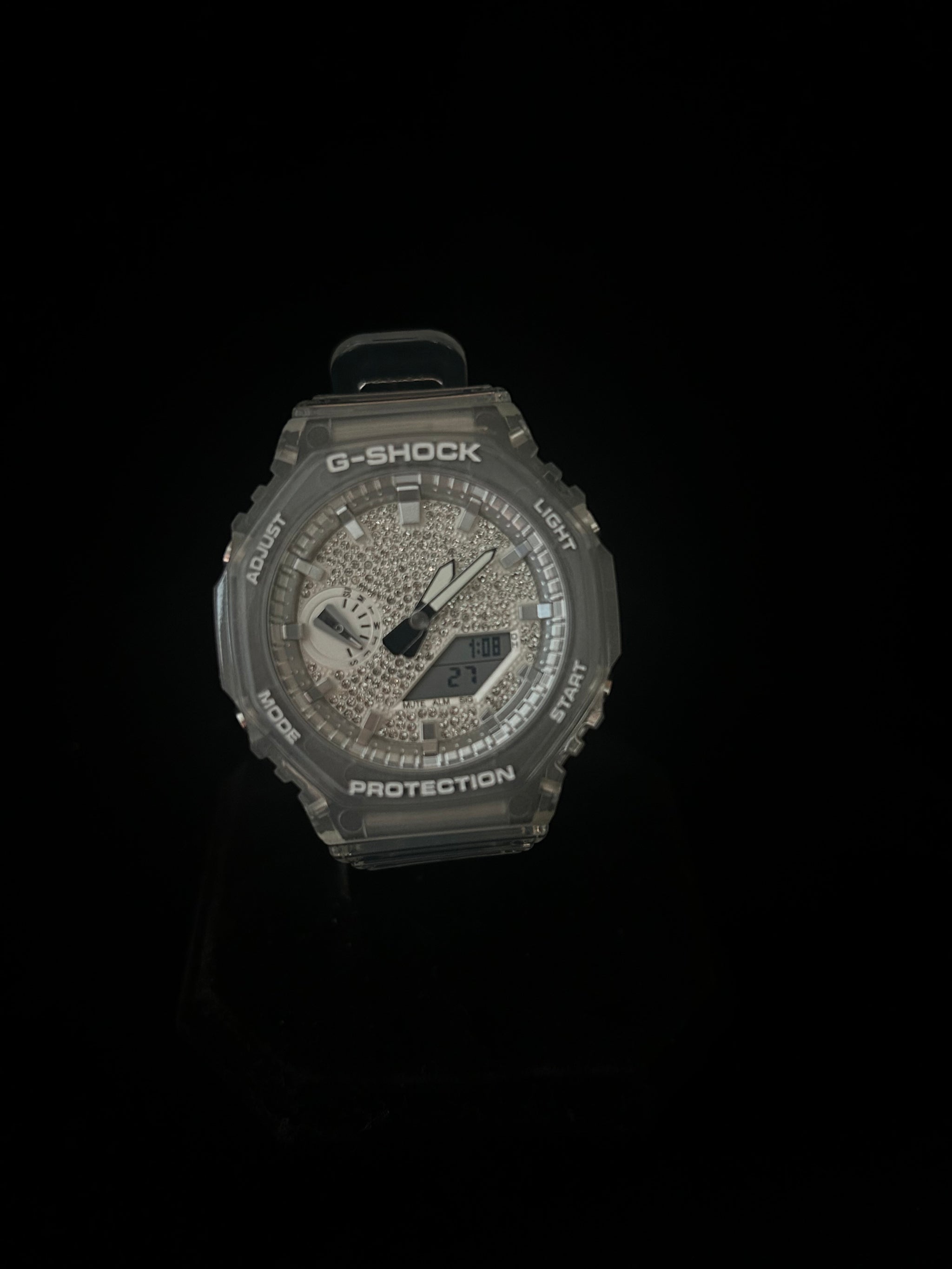 Custom G-Shock Iced Dial Edition with clear case by GCS.DBN