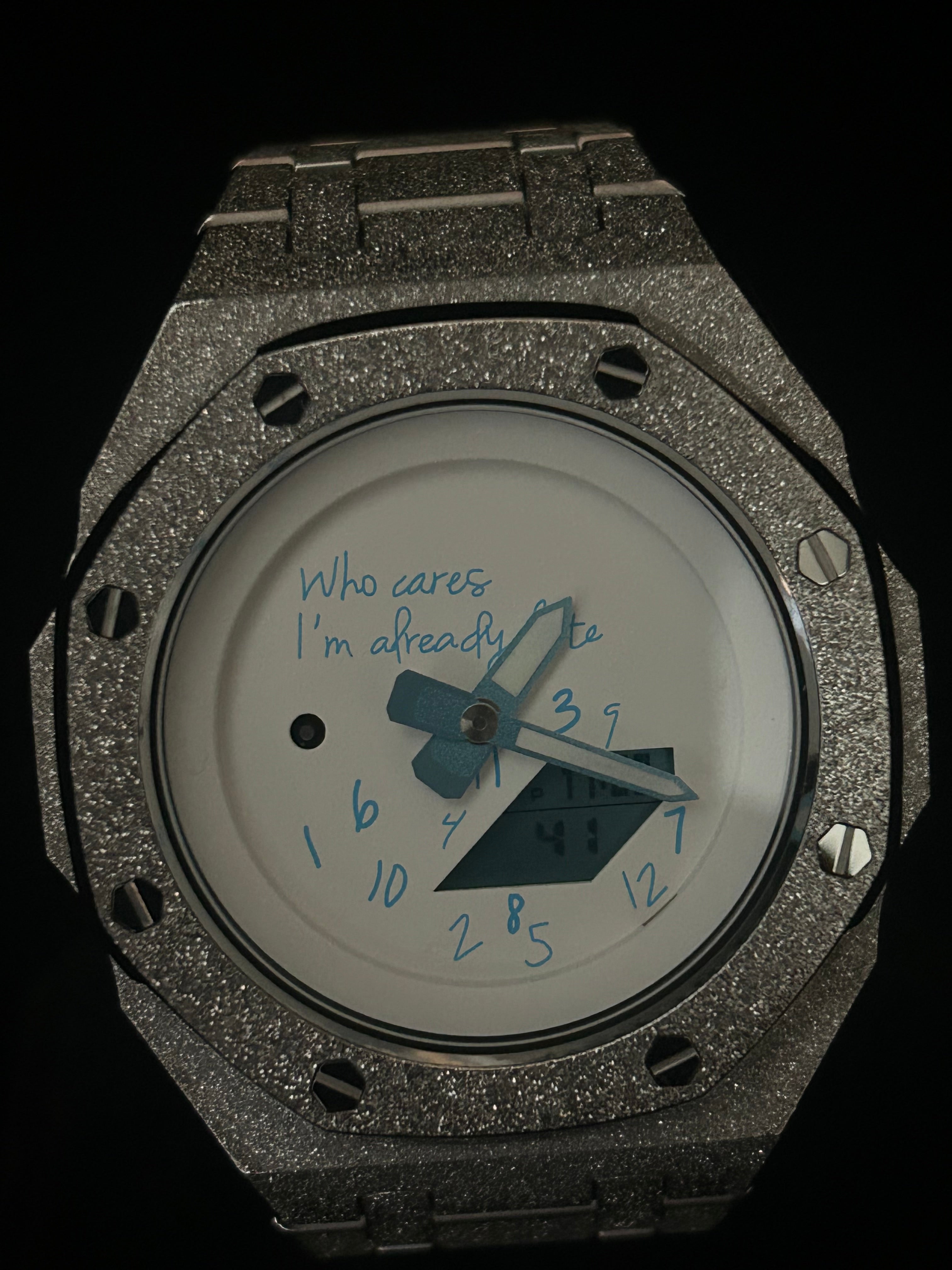Custom G-Shock Late Edition Frosted Blue mod up close 
by GCS.DBN