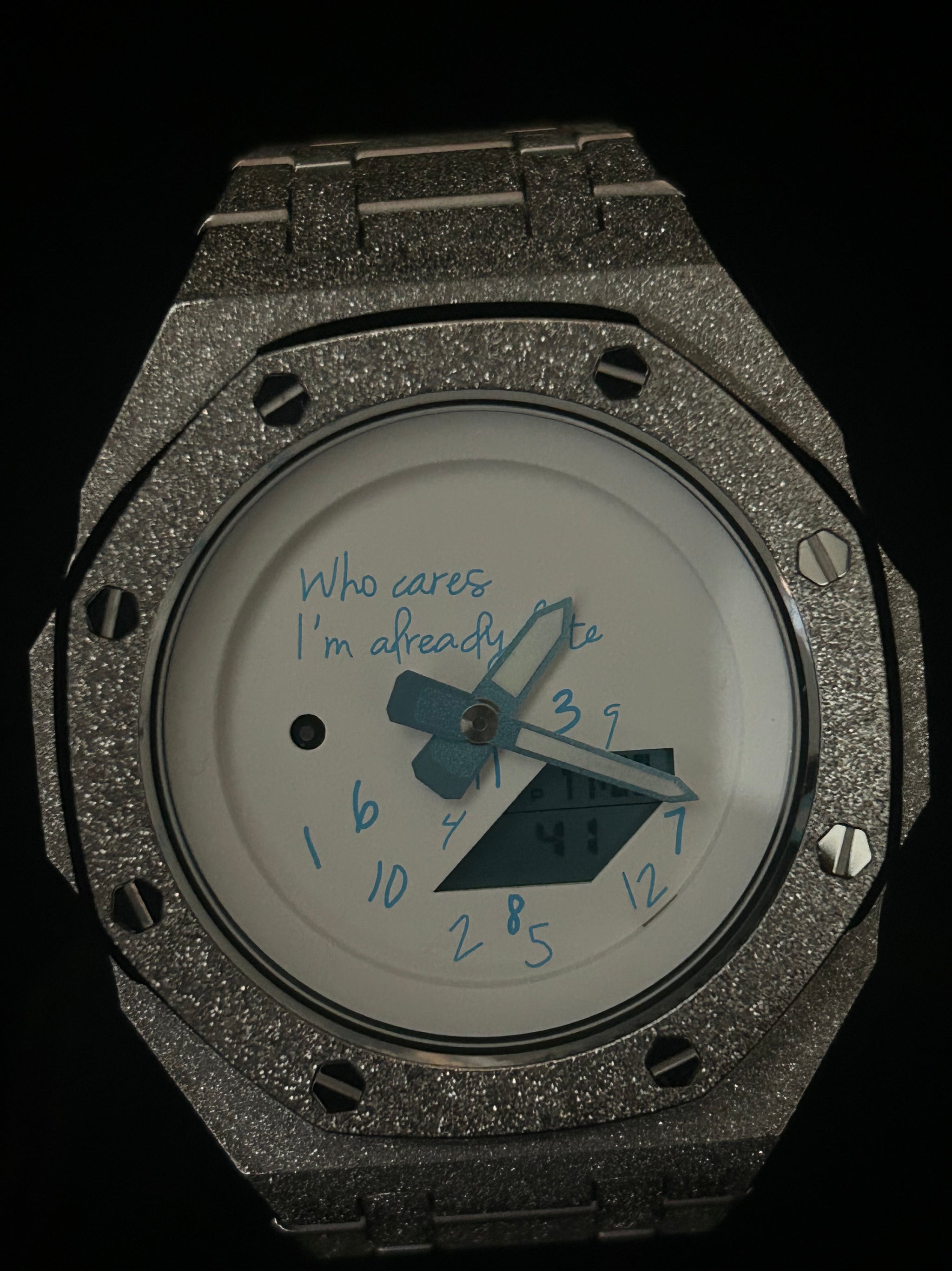 Custom G-Shock Late Edition Frosted Blue mod up close 
by GCS.DBN