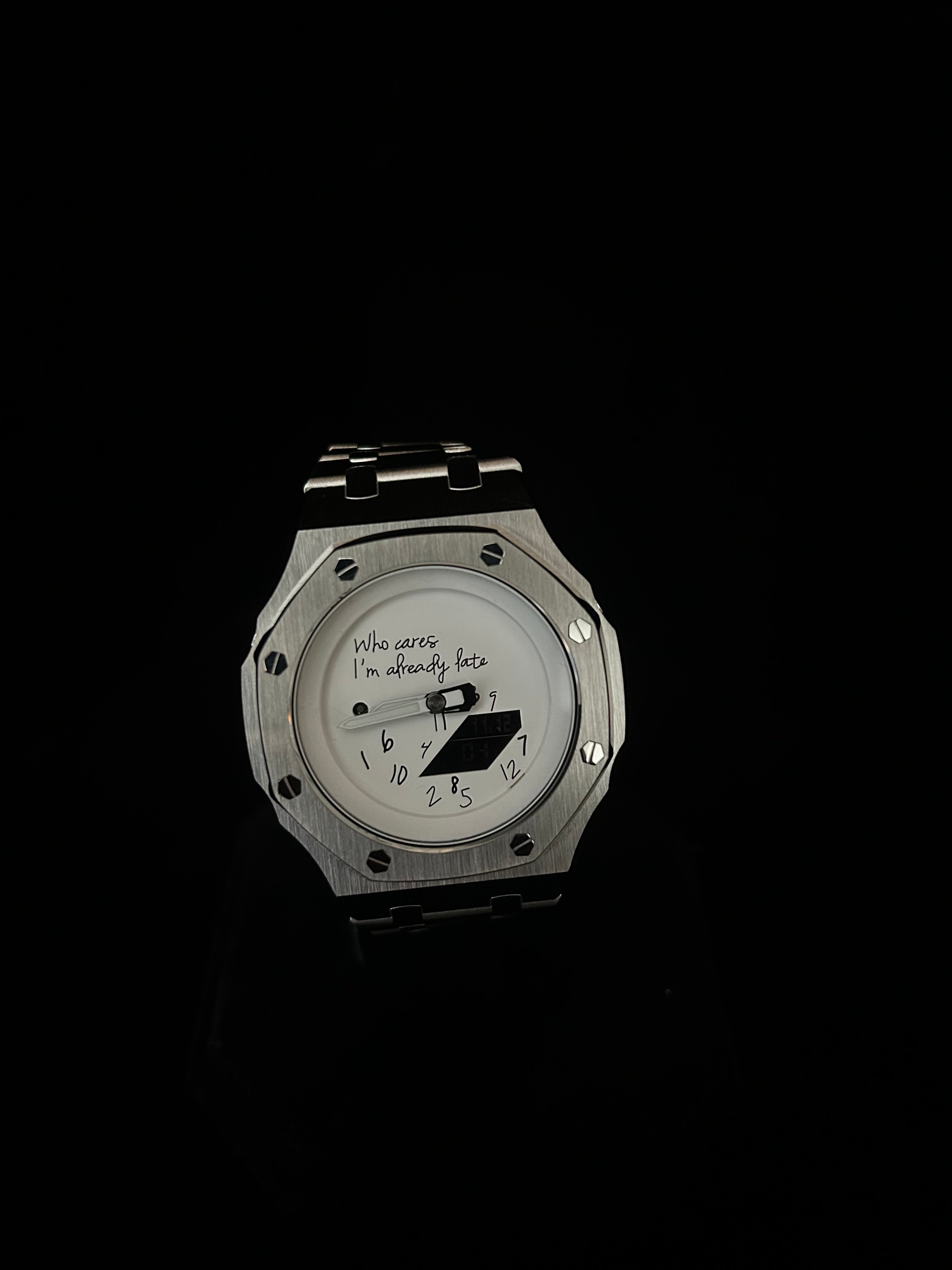 Custom G-Shock Late Edition Silver brushed steel mod by GCS.DBN