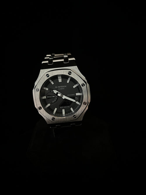 Custom G-Shock Apex Edition Black polished steel mod by GCS.DBN